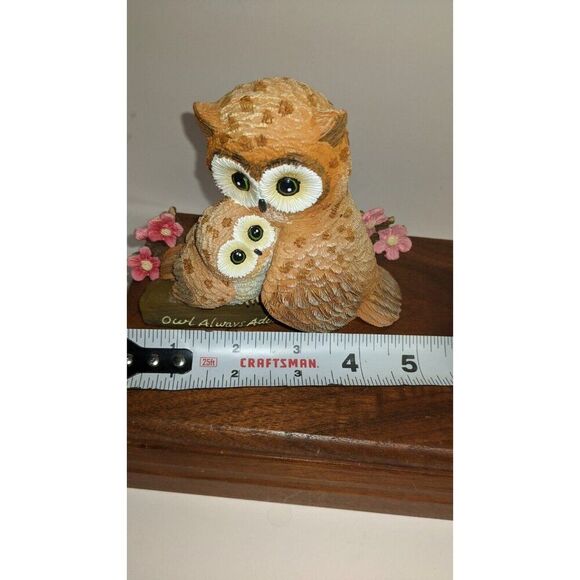 "Hamilton Collection Owl Always Adore You Figurine 2077 Mother & Baby Owl With F - Picture 4 of 11